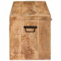 Caja de Almacenamiento con puerta Marrón Madera de mango maciza en Baúles de almacenamiento | Comprar online en Foru.es