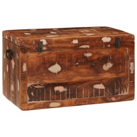 Caja de Almacenamiento con puerta Marrón Madera de mango maciza en Baúles de almacenamiento | Comprar online en Foru.es