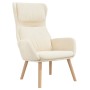 Sillón de relax de terciopelo blanco crema de vidaXL, Sillones - Ref: Foro24-341360, Precio: 126,90 €, Descuento: %
