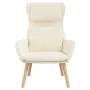 Sillón de relax de terciopelo blanco crema de vidaXL, Sillones - Ref: Foro24-341360, Precio: 122,92 €, Descuento: %