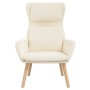 Sillón de relax de terciopelo blanco crema de vidaXL, Sillones - Ref: Foro24-341360, Precio: 126,90 €, Descuento: %