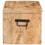 Caja de Almacenamiento con puerta Marrón Madera de mango maciza en Baúles de almacenamiento | Comprar online en Foru.es