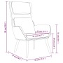 Sillón de relax de terciopelo blanco crema de vidaXL, Sillones - Ref: Foro24-341360, Precio: 126,90 €, Descuento: %