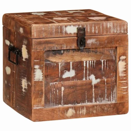 Caja de Almacenamiento con puerta Marrón Madera de mango maciza en Baúles de almacenamiento | Comprar online en Foru.es