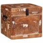 Caja de Almacenamiento con puerta Marrón Madera de mango maciza en Baúles de almacenamiento | Comprar online en Foru.es