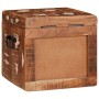 Caja de Almacenamiento con puerta Marrón Madera de mango maciza en Baúles de almacenamiento | Comprar online en Foru.es