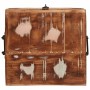 Caja de Almacenamiento con puerta Marrón Madera de mango maciza en Baúles de almacenamiento | Comprar online en Foru.es