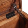 Caja de Almacenamiento con puerta Marrón Madera de mango maciza en Baúles de almacenamiento | Comprar online en Foru.es