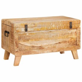 Caja de Almacenamiento 70 x 35 x 40 cm madera maciza de mango en Baúles de almacenamiento | Comprar online en Foru.es