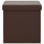 Taburetes de almacenaje plegables 2 uds marrón PVC de vidaXL, Taburetes y sillas plegables - Ref: Foro24-338787, Precio: 38,9...