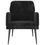 Sillón de terciopelo negro 62x79x79 cm de vidaXL, Sillones - Ref: Foro24-351409, Precio: 91,26 €, Descuento: %