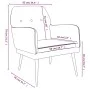 Sillón de terciopelo negro 62x79x79 cm de vidaXL, Sillones - Ref: Foro24-351409, Precio: 91,26 €, Descuento: %