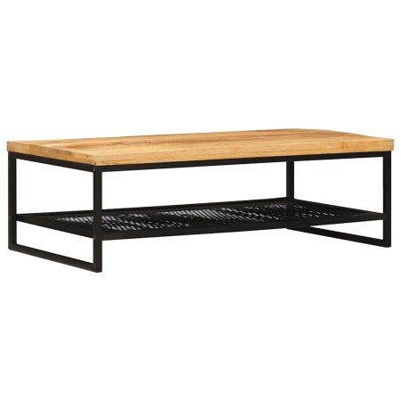 Mesa de Café Marrón y Negro Madera de mango maciza en Mesas de centro | Comprar online en Foru.es