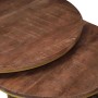 Mesas de Café Nido 3 pcs Madera maciza de mango y acero en Mesas de centro | Comprar online en Foru.es
