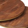 Mesas de Café Nido 3 pcs Madera maciza de mango y acero en Mesas de centro | Comprar online en Foru.es