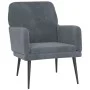 Sillón de terciopelo gris oscuro 62x79x79 cm de vidaXL, Sillones - Ref: Foro24-351405, Precio: 90,87 €, Descuento: %