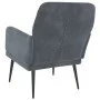Sillón de terciopelo gris oscuro 62x79x79 cm de vidaXL, Sillones - Ref: Foro24-351405, Precio: 90,87 €, Descuento: %