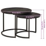 Mesas de Café Nido 2 pcs Negro Madera maciza de mango y acero en Mesas de centro | Comprar online en Foru.es