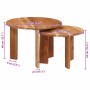 Mesas de Café Nido 2 pcs Marrón Madera de Acacia Sólida en Mesas de centro | Comprar online en Foru.es