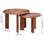 Mesas de Café Nido 2 pcs Multicolor Madera reciclada maciza en Mesas de centro | Comprar online en Foru.es