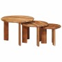 Mesas de Café Nido 3 pcs Marrón Madera de Acacia Sólida en Mesas de centro | Comprar online en Foru.es