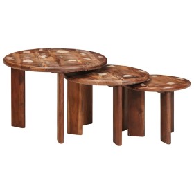 Mesas de Café Nido 3 pcs Multicolor Madera reciclada maciza en Mesas de centro | Comprar online en Foru.es