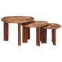 Mesas de Café Nido 3 pcs Multicolor Madera reciclada maciza en Mesas de centro | Comprar online en Foru.es