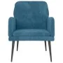 Sillón de terciopelo azul 62x79x79 cm de vidaXL, Sillones - Ref: Foro24-351413, Precio: 88,63 €, Descuento: %