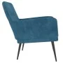 Sillón de terciopelo azul 62x79x79 cm de vidaXL, Sillones - Ref: Foro24-351413, Precio: 88,63 €, Descuento: %