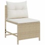 Conjunto de sofás de jardín 6 pcs Beige y Crema ratán sintético en Conjuntos de jardín | Comprar online en Foru.es