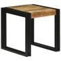 Mesa Nido 3 pcs Marrón y Negro Madera de Mango Sólida y Metal en Mesas auxiliares | Comprar online en Foru.es