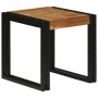 Mesa Nido 3 pcs Marrón y Negro Madera maciza de Acacia y Metal en Mesas auxiliares | Comprar online en Foru.es