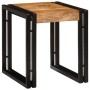 Mesa Nido 3 pcs Marrón y Negro Madera de Mango Sólida y Metal en Mesas auxiliares | Comprar online en Foru.es