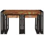 Mesa Nido 3 pcs Marrón y Negro Madera maciza reciclada y metal en Mesas auxiliares | Comprar online en Foru.es