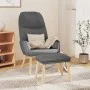 Sillón de relax con taburete tela gris claro de vidaXL, Sillones - Ref: Foro24-3097342, Precio: 129,57 €, Descuento: %