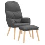Sillón de relax con taburete tela gris claro de vidaXL, Sillones - Ref: Foro24-3097342, Precio: 131,30 €, Descuento: %