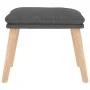 Sillón de relax con taburete tela gris claro de vidaXL, Sillones - Ref: Foro24-3097342, Precio: 129,57 €, Descuento: %