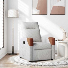 Sillón reclinable de tela gris nube en Sillones | Comprar online en Foru.es