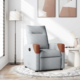 Sillón reclinable de tela gris claro en Sillones | Comprar online en Foru.es