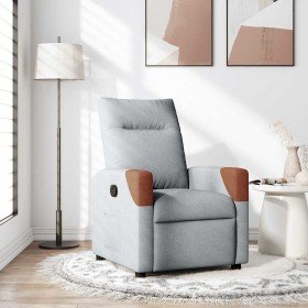 Sillón reclinable de tela gris claro en Sillones | Comprar online en Foru.es