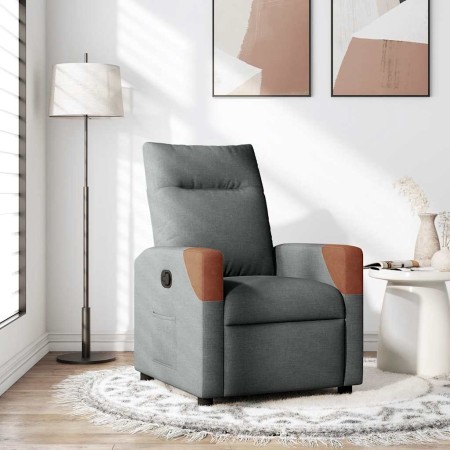 Sillón reclinable de tela gris oscuro en Sillones | Comprar online en Foru.es