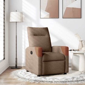 Sillón reclinable de tela marrón en Sillones | Comprar online en Foru.es