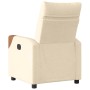 Sillón reclinable de tela crema en Sillones | Comprar online en Foru.es