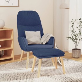 Sillón de relax con reposapiés tela azul de vidaXL, Sillones - Ref: Foro24-3097346, Precio: 134,52 €, Descuento: %