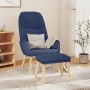 Sillón de relax con reposapiés tela azul de vidaXL, Sillones - Ref: Foro24-3097346, Precio: 134,52 €, Descuento: %