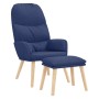Sillón de relax con reposapiés tela azul de vidaXL, Sillones - Ref: Foro24-3097346, Precio: 134,52 €, Descuento: %