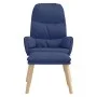 Sillón de relax con reposapiés tela azul de vidaXL, Sillones - Ref: Foro24-3097346, Precio: 132,39 €, Descuento: %