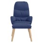 Sillón de relax con reposapiés tela azul de vidaXL, Sillones - Ref: Foro24-3097346, Precio: 134,52 €, Descuento: %