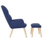Sillón de relax con reposapiés tela azul de vidaXL, Sillones - Ref: Foro24-3097346, Precio: 134,52 €, Descuento: %