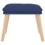 Sillón de relax con reposapiés tela azul de vidaXL, Sillones - Ref: Foro24-3097346, Precio: 132,39 €, Descuento: %